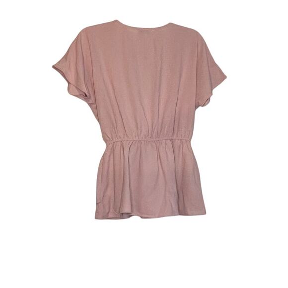 NWT Andree Pink Peplum Top S - Picture 2 of 2